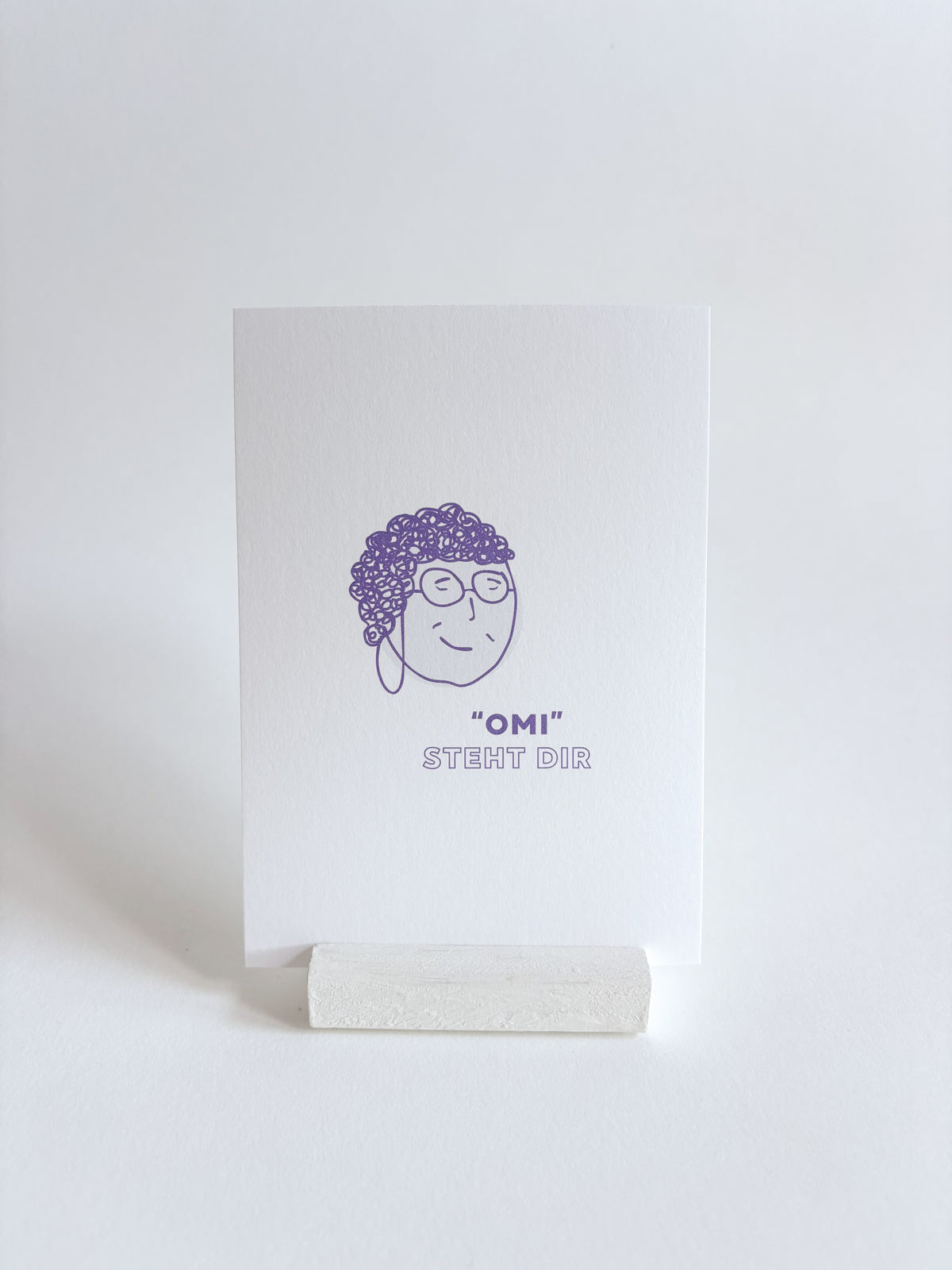 "Omi" steht dir - postkarte A6