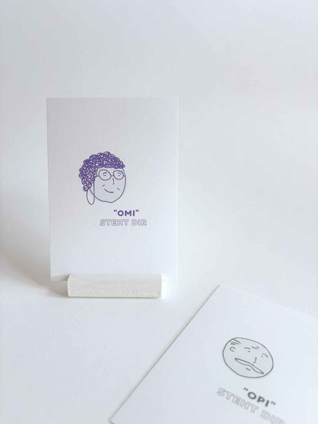 "Omi" steht dir - postkarte A6