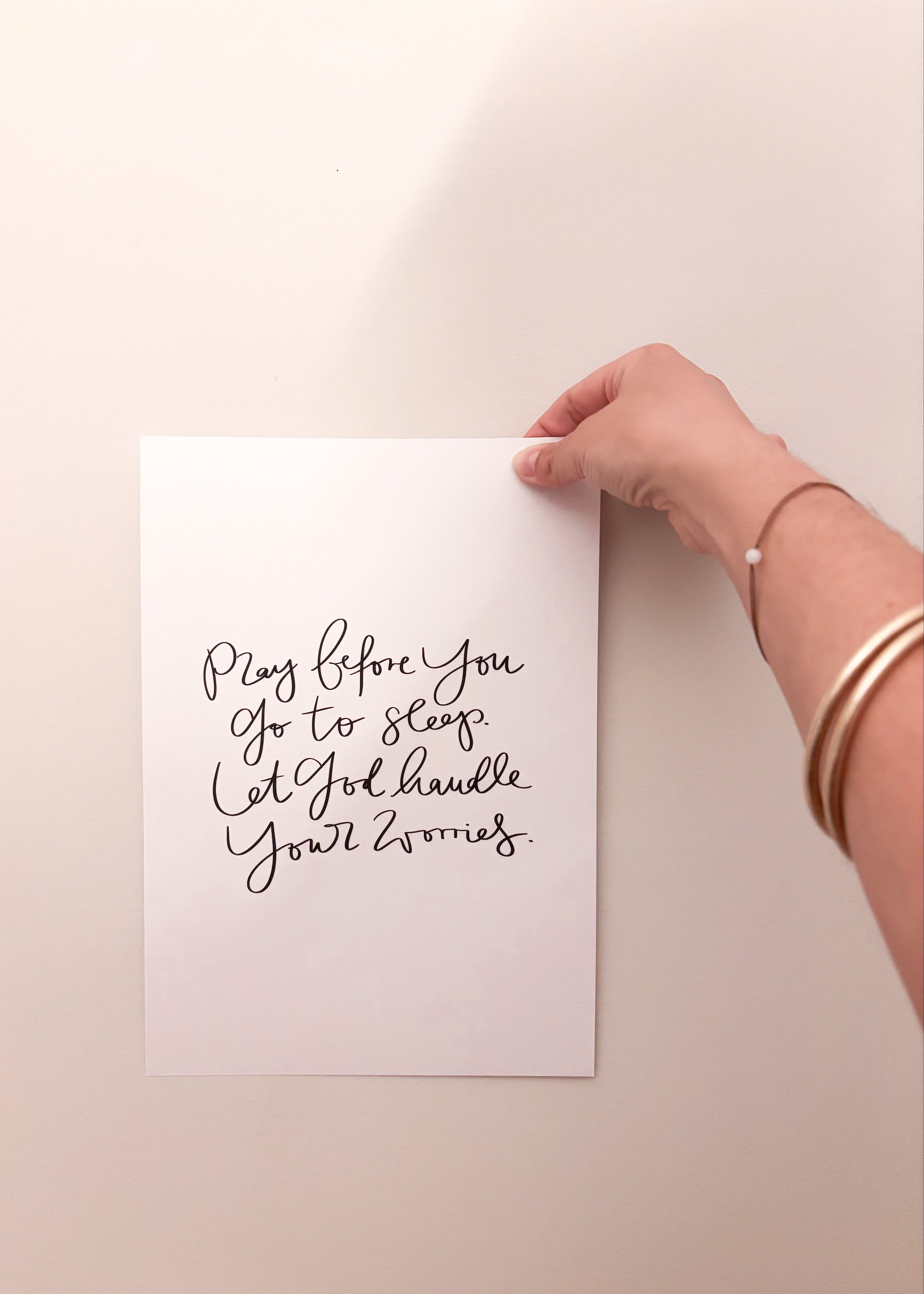 pray before you go to sleep - poster A4