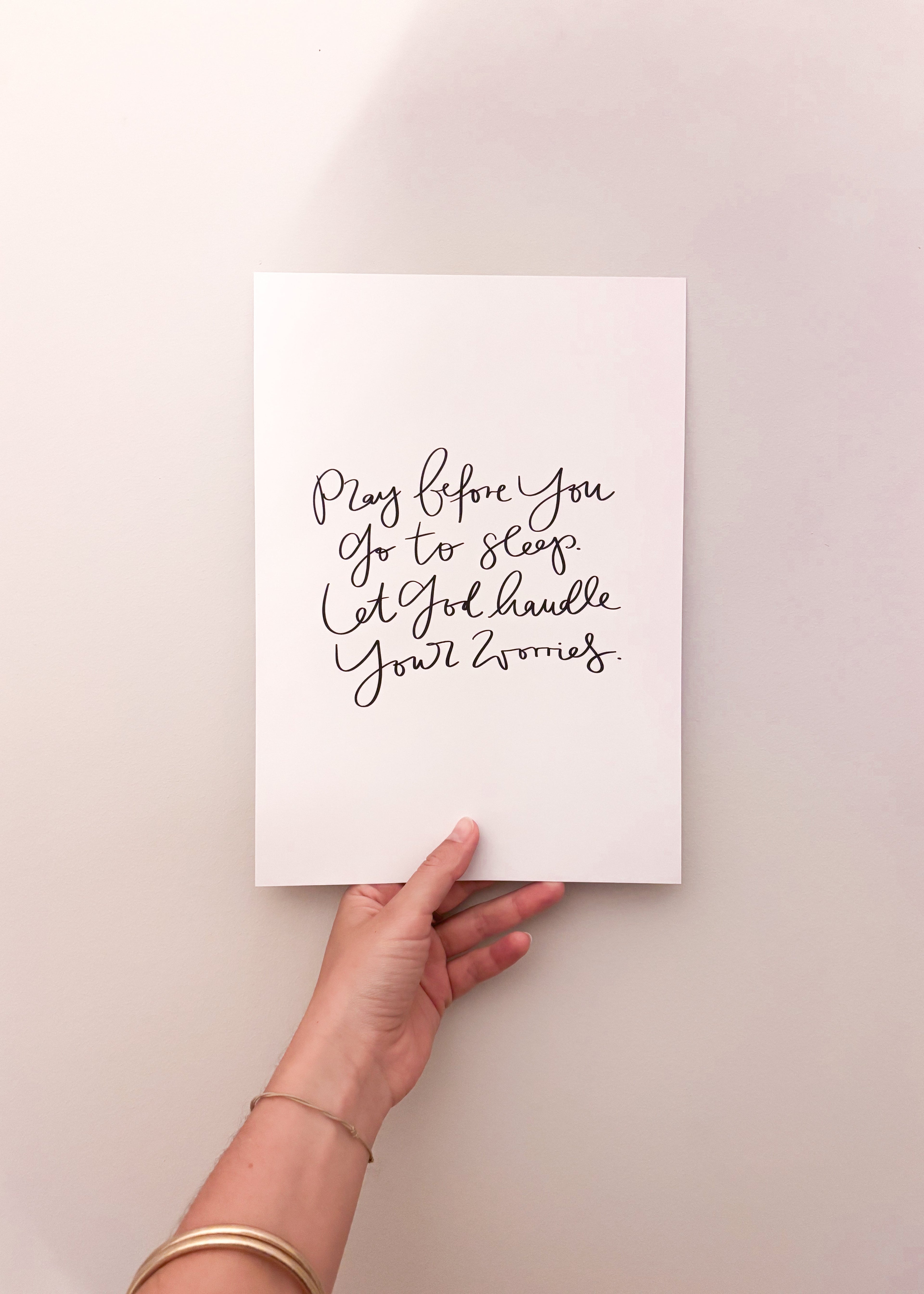 pray before you go to sleep - poster A4