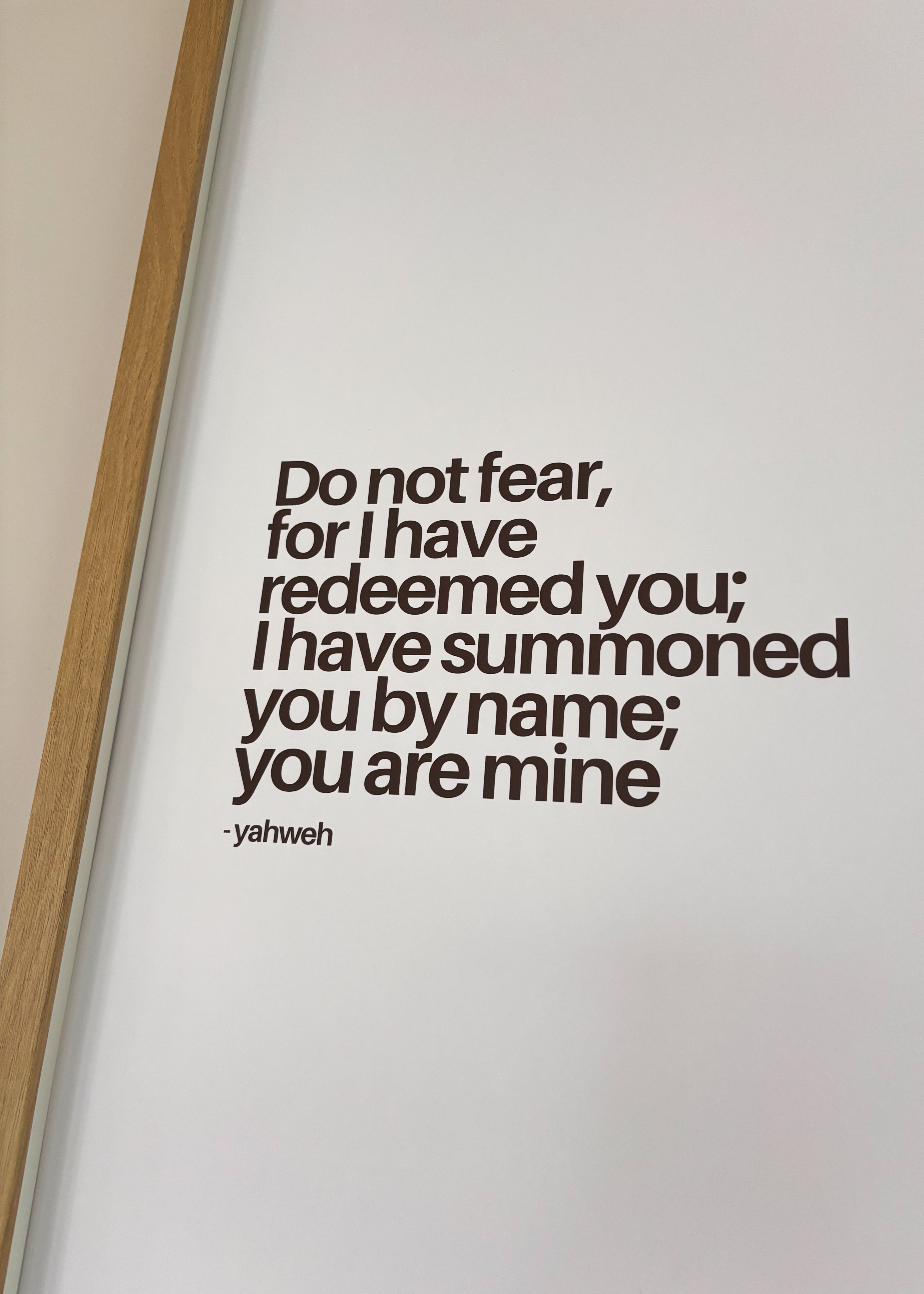 do not fear