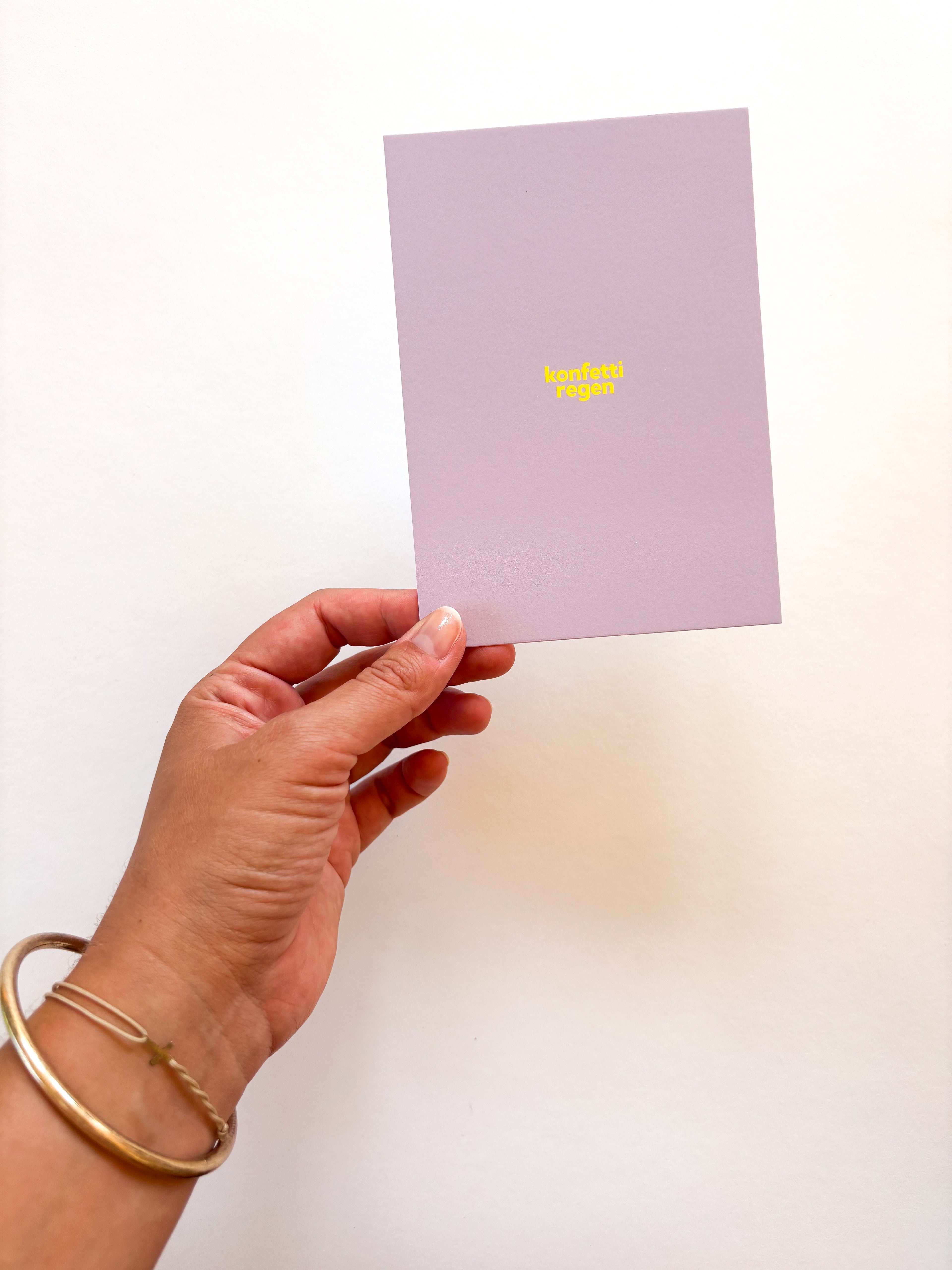 konfettiregen - postkarte A6