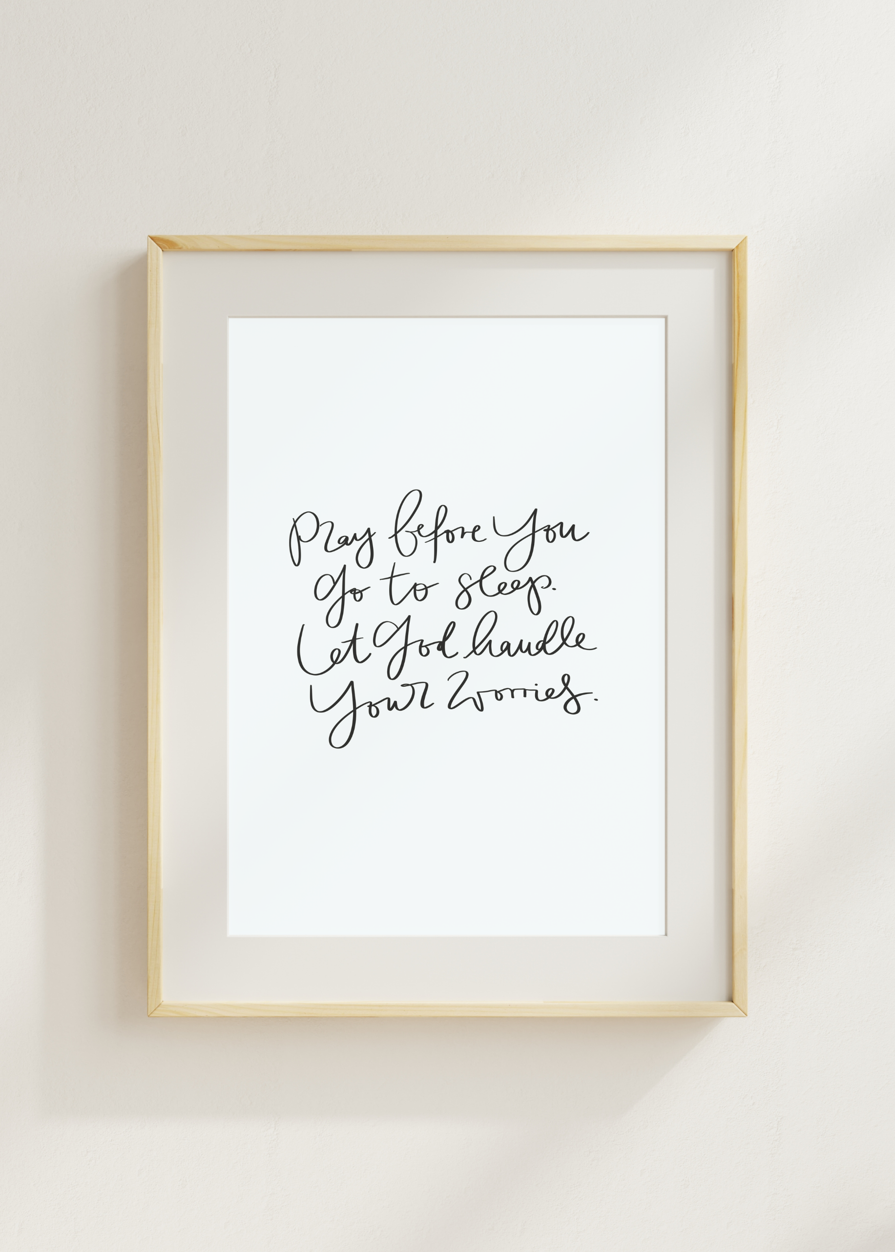 pray before you go to sleep - poster A4